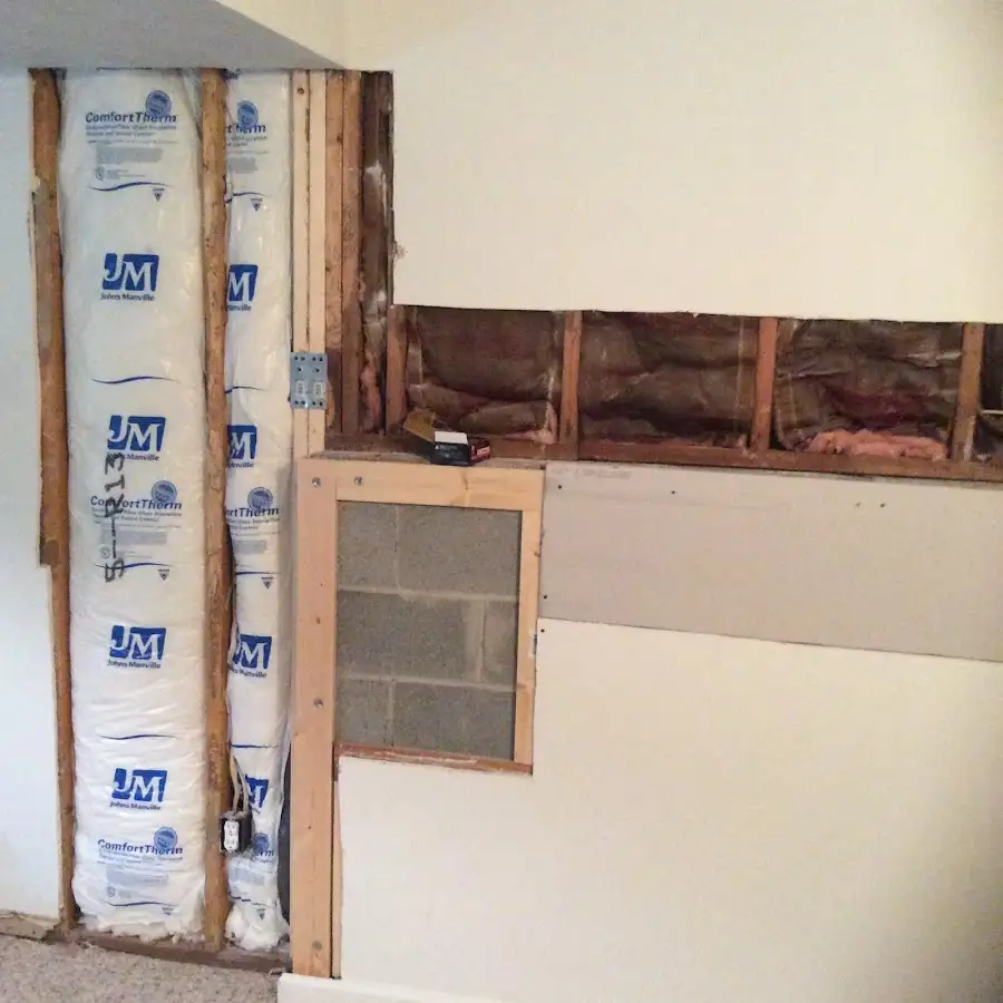 Wall insulation replacement during Contents Cleaning & Restoration in Picnic Point